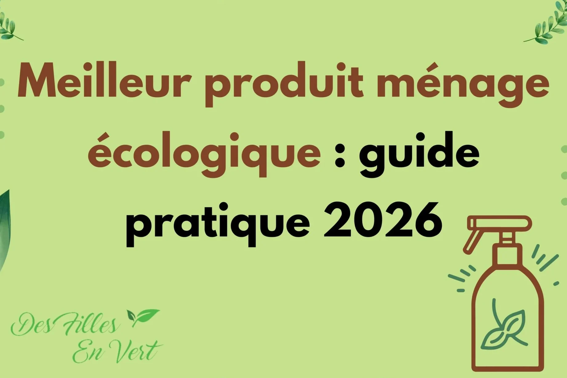 Nettoyage écologique maison : produits naturels efficaces 2026